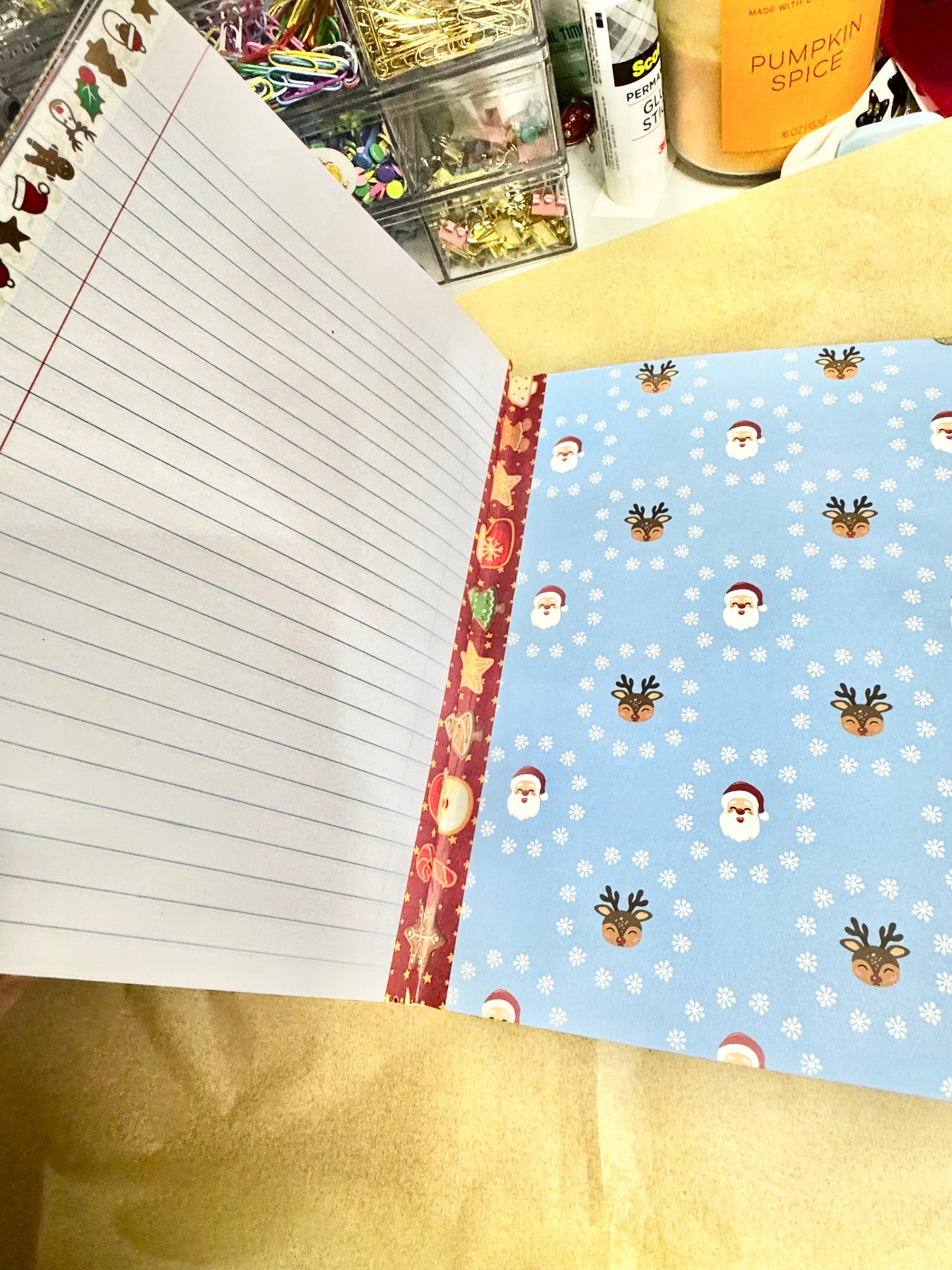 Ready to fill Rudolph the Red Nosed Reindeer Junk Journal