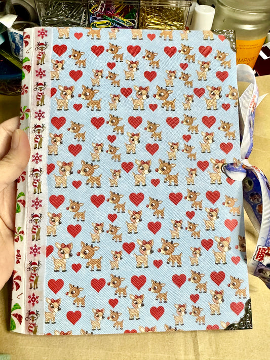 Ready to fill Rudolph the Red Nosed Reindeer Junk Journal