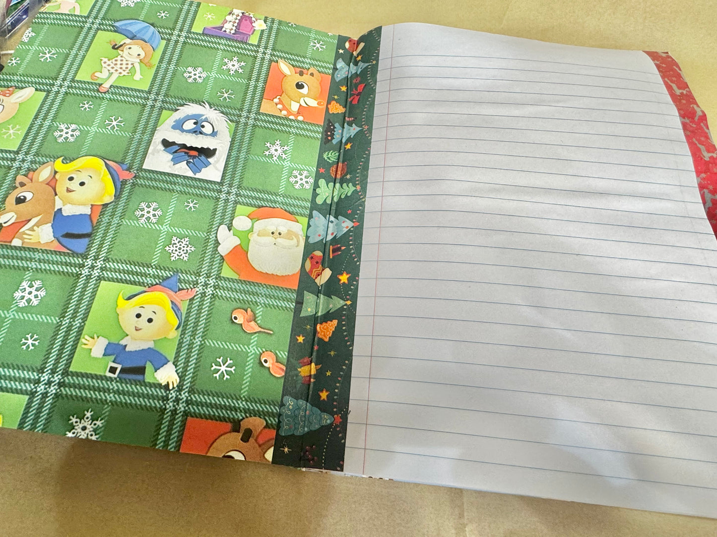 Ready to fill Rudolph the Red Nosed Reindeer Junk Journal