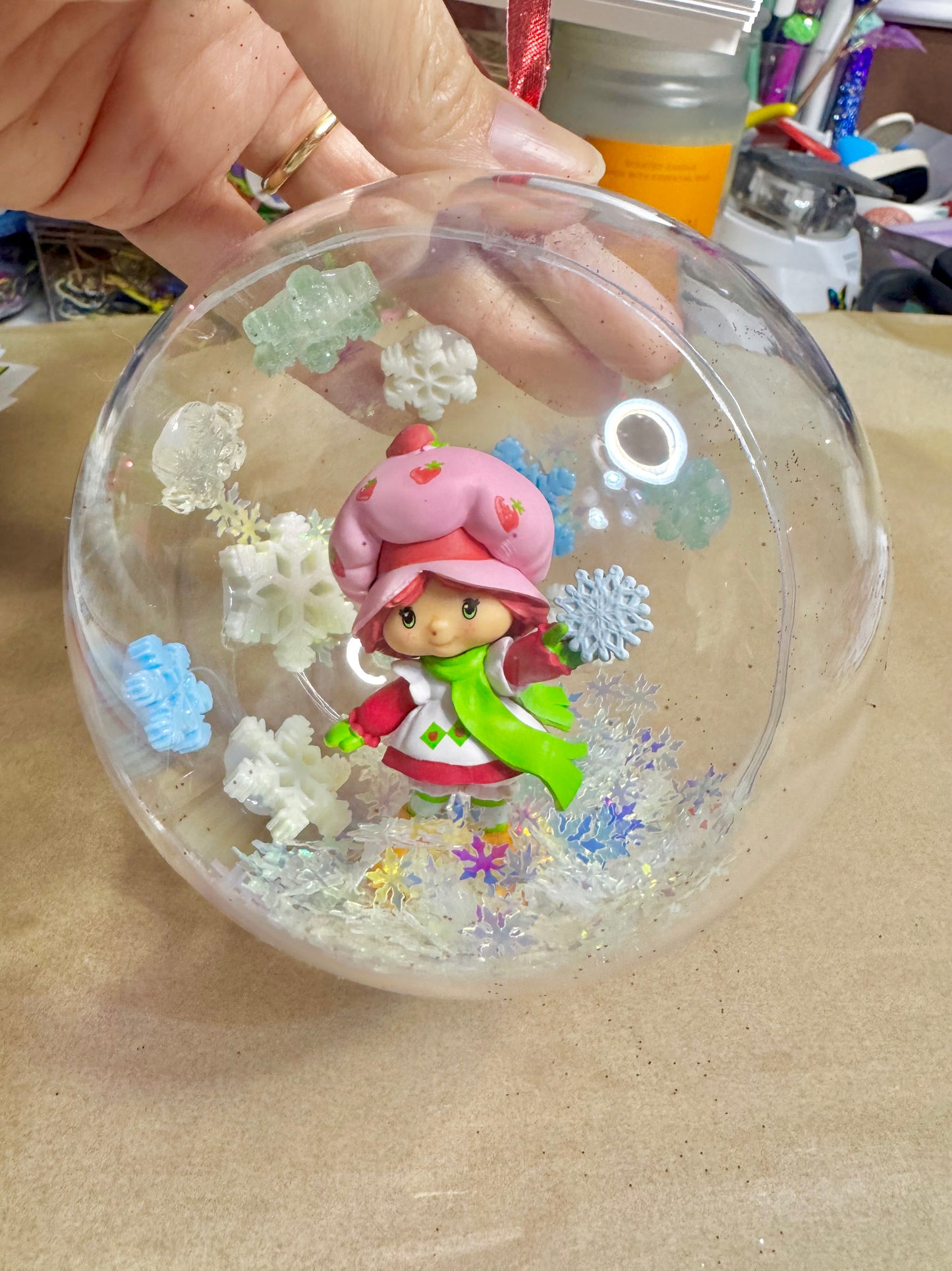 Strawberry Shortcake Shaker Ornament