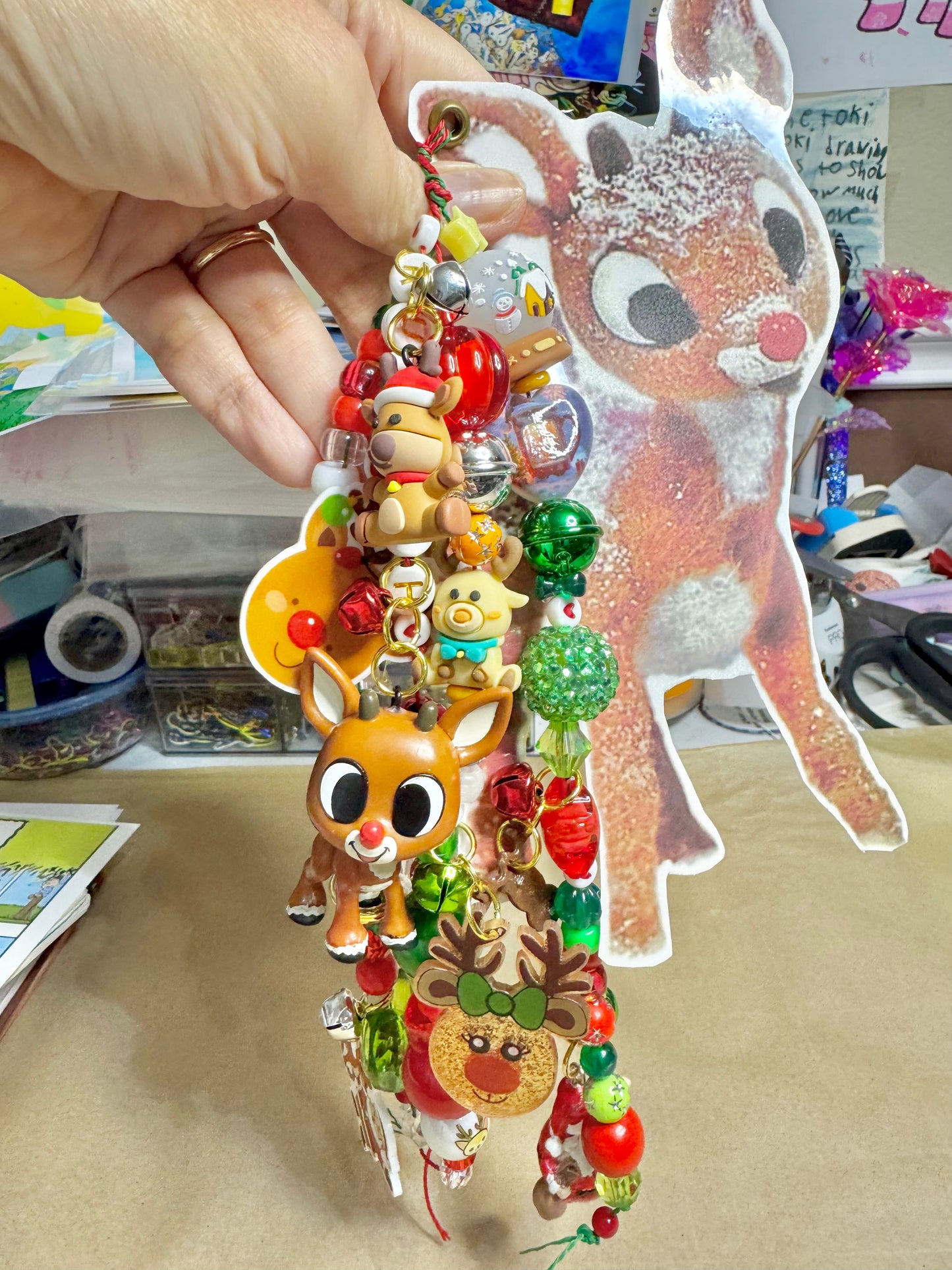 🦌 Chunky Rudolph the Red Nosed Reindeer Bookmark Charm